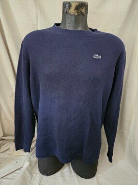 Men's Lacoste Long Sleeve Cotton T-shirt Sleepwear Size XL MINT Condition